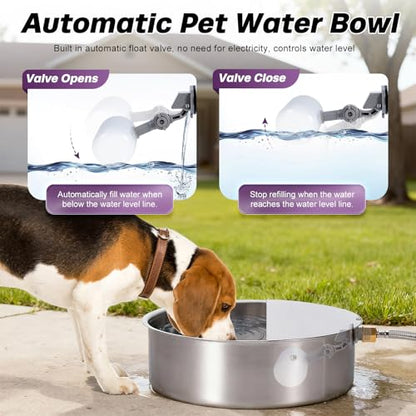 6L Automatic Dog Water Bowl Dispenser Outdoor