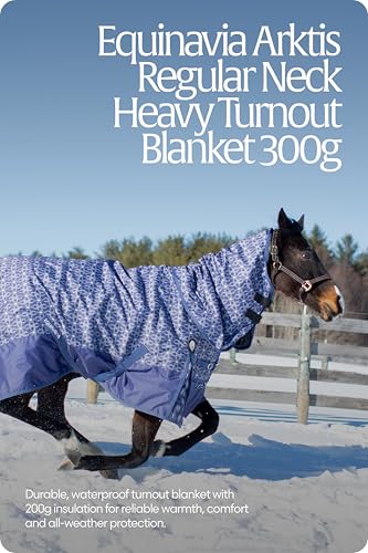 Equinavia Arktis Regular Neck Heavy Turnout Blanket 300g - Skipper Blue - 81 in - color: Skipper Blue, size: 81 in