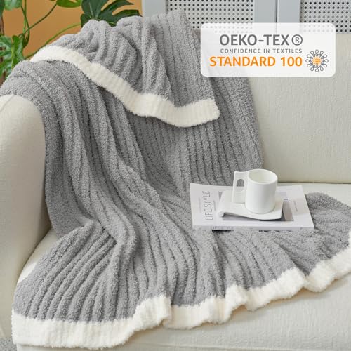 Snuggle Sac Queen Size Blue Blanket for Bed, Soft Luxurious Bedding Blankets, Large Fuzzy Plush Microfiber Blankets, Grey, 90x90 inches - color: Grey, size: Queen(90"x 90")