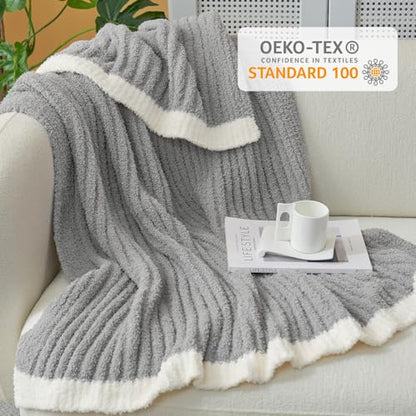 Snuggle Sac Queen Size Blue Blanket for Bed, Soft Luxurious Bedding Blankets, Large Fuzzy Plush Microfiber Blankets, Grey, 90x90 inches - color: Grey, size: Queen(90"x 90")