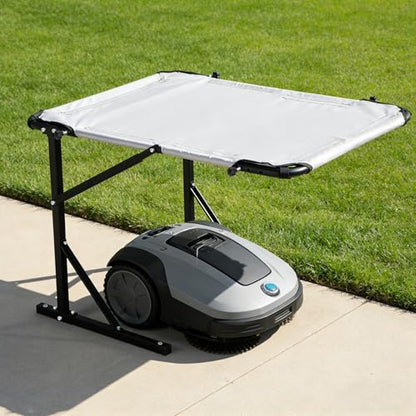 Universal Robot Mower Garage, Waterproof Outdoor Shelter with 2-Side Openable Design, All-Weather Protection for Husqvarna, Worx, Landroid, ECOVACS Goat, Luba and More
