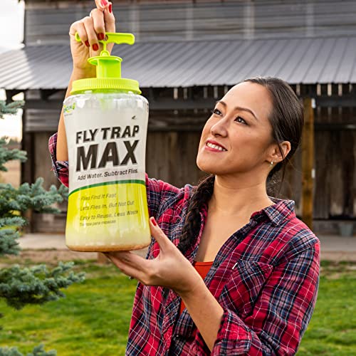 RESCUE! Fly Trap Max – Extra Large Reusable Outdoor Fly Trap - 4 Traps - size: 4 Traps