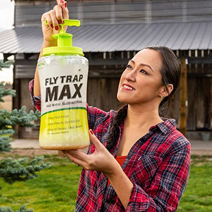 RESCUE! Fly Trap Max – Extra Large Reusable Outdoor Fly Trap - 4 Traps - size: 4 Traps