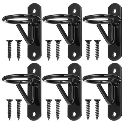 6 Pcs Blakc Bucket Hangers for Horse Wate, Heavy Duty 5 Gallon Bucket Hook