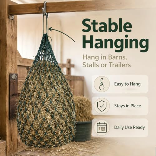 Heavy-Duty Hay Bags (Pack of 2) Hay Nets for Horses and Livestock