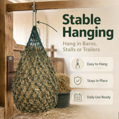 Heavy-Duty Hay Bags (Pack of 2) Hay Nets for Horses and Livestock