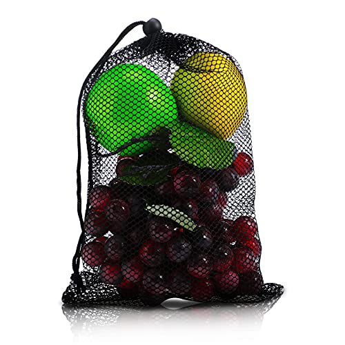 TecUnite 10 Pack Mesh Drawstring Bags for Laundry, 11.8 x 7.5 Inch, Black - color: Black, size: 11.8 x 7.5 Inch