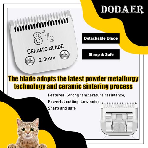 8 1/2 Dog Grooming Ceramic Blade,Compatible with Andis ,Oster A5,Wahl KM10 - color: Silver, size: 8 1/2 blade 2.8mm