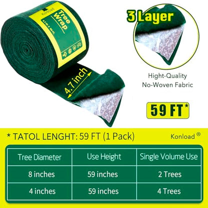 Tree Protector Wraps Winter Trees Antifreeze Bandage Tree Bark Protector Tree Wrap for Damaged Bark from Deer and Animal