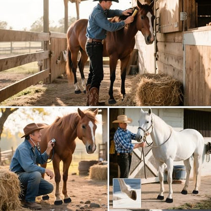 12 Pack Horse Hoof Tape — Cotton, Self-Adhesive & Breathable Hoof Wrap for Wound Care, Hoof Packing&Laminitis Relief, Extra Protection for Horse Hooves