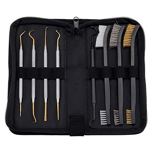 BOOSTEADY Stainless Steel Gunsmith Armorer Pick Set Cleaning Picks & Double-End Brushes