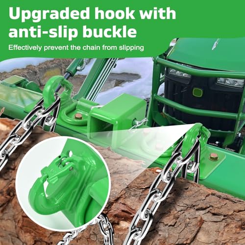 Tractor Bucket Grab Hooks 2” Receiver D Rings with Self-Locking Function