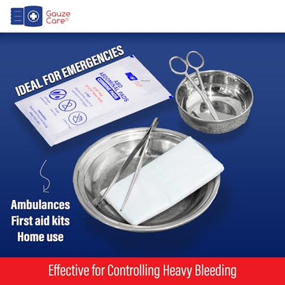 GauzeCare Sterile Abdominal- ABD Combine Pads| 50-Pack, 5 x 9 Inches| Extra Absorbent & Thick, Individually Wrapped Wound Dressing, First Aid Pads| Surgical-Grade, Nonstick- for Heavy Leakage, Post Op - size: 5"x9" (50 Pads)