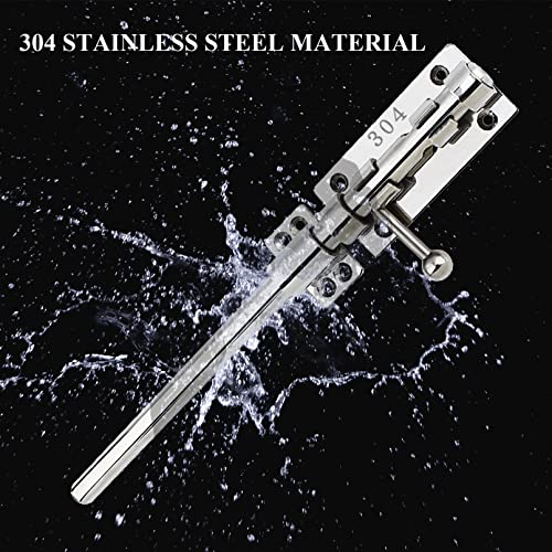 12in Slide Bolt Gate Latch 304 Stainless Steel Barrel Bolt Latch Heavy Duty Door Security Lock Thickened Door Latches Hardware with Mounting Screws for Barn Fence Shed Basement - color: 12in Silver