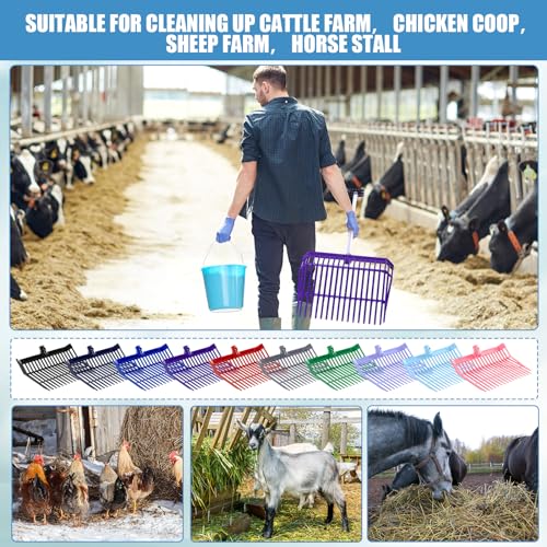 Lasnten 10 Pcs Manure Fork Replacement Head Bulk with 18 Tines