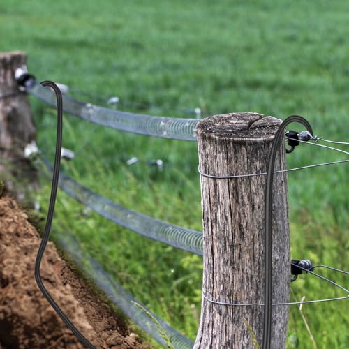 Kanayu Electric Fence Wire Double Insulated,Black,100 Ft, 16 Guage - size: 100 Ft, 16 Guage