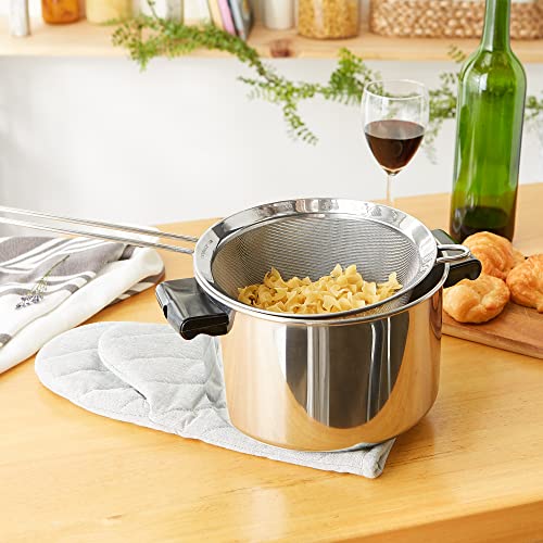 RSVP International Endurance Kitchen Collection, Stainless Steel Fine Mesh Conical Sieve/Colander, Multi-Purpose for Cooking, Baking, Loose Leaf Tea, Bar Strainer Cocktails, 8-Inch - size: 8-Inch