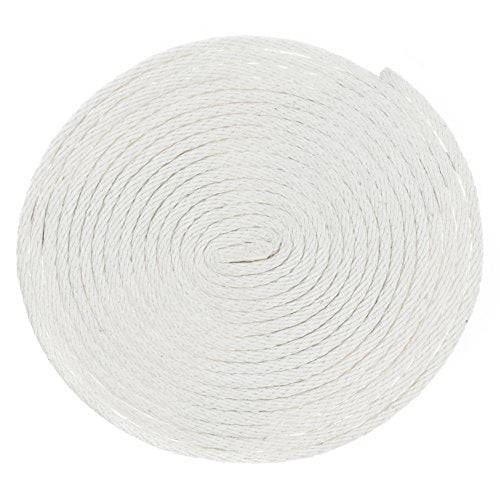 Golberg Solid Braid Poly Cotton Rope – (1/2 Inch x 10 Feet, White) - color: White, size: 1/2" x 10'