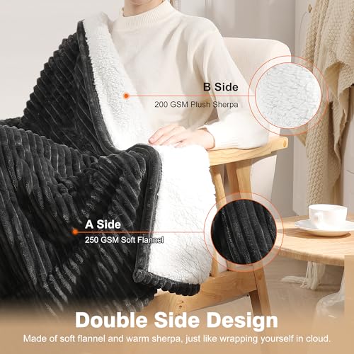 Heated Throw Blanket Electric Throw Blanket Heating Blanket Throw 50''X60'' - color: Charcoal, size: Throw(50"x60")
