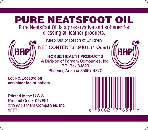 Horse Health Pure Neatsfoot Oil 32 Ounces - size: 32 Fl Oz (Pack of 1)