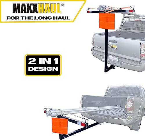 MaxxHaul 70229 Pick-Up Truck Bed Extender - 350 lb Capacity For Ladder, Rack, Canoe, Kayak, Long Pipes and Lumber , Black, 53.2 x 17.2 x 2.5 inches - size: 53.2 x 17.2 x 2.5 inches