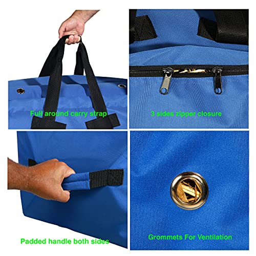 Majestic Ally 1200 D Nylon Fabric Heavy-Duty Hay Bale Storage Bag (Black, Large) - color: Black, size: Large