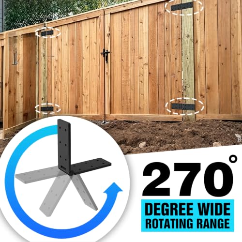 Heavy Duty Gate Hinges 4Pcs 270° for Wood Fence