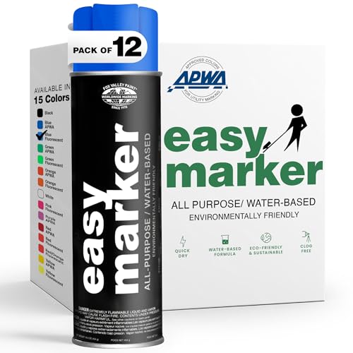 Fox Valley Easy Marker Inverted Paint 16oz Pack of 12, Blue Fluorescent