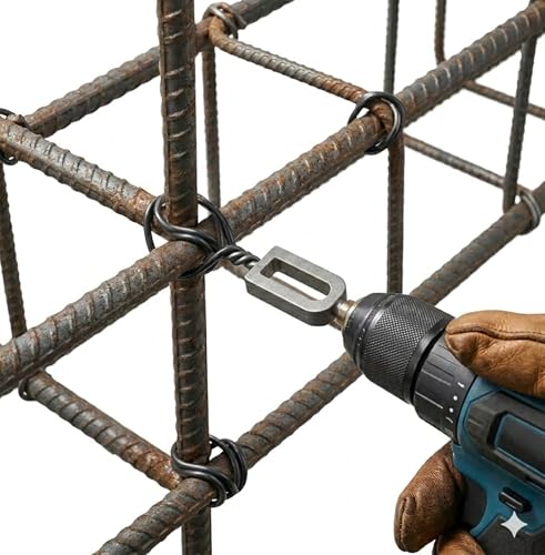 Wire Twister Tool for Drill, Wire Nut Twister Knotter 2pcs Fence Wire Steel Rebar Tying Tool with 6mm Hex Shank, Electric Drill Wire Twister for Fencing Rebar Tying Garage Door Spring Winding (#9+#11)