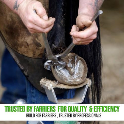 3 PCS Farrier Horse Hoof Care Kit – Professional Hoof Nippers, Clincher & Hammer – Trimming, Shoeing & Hoof Maintenance Tools for Horses, Ponies & Donkeys – Durable Steel Blacksmith Farrier Tool Set