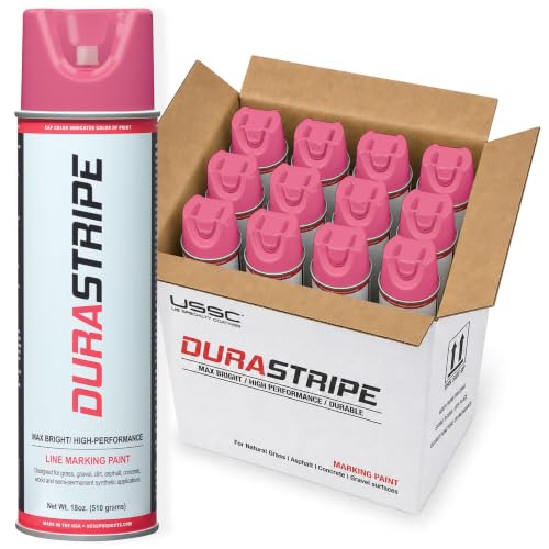 Inverted Utility Marking Spray Paint 18oz (Pink) - color: Pink