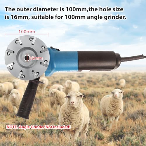 8 Blades Livestock Hoof Trimming Grinding Wheel Sheep Cattles Horses Cow Trimming Plate Wood Carving Disc Aluminum Alloy Electric Angle Grinder Attachments Tool