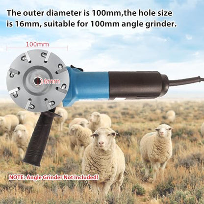 8 Blades Livestock Hoof Trimming Grinding Wheel Sheep Cattles Horses Cow Trimming Plate Wood Carving Disc Aluminum Alloy Electric Angle Grinder Attachments Tool