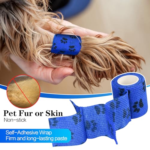 6pcs 3" Self Adhesive Bandage Wraps Paw Prints A - size: 6pcs 3" Paw Prints A