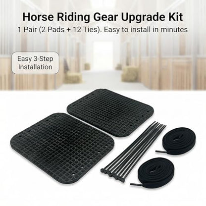 English Stirrup Pads Non Slip Rubber Treads with Shock Absorption Saddle-Safe Wrap Around Stirrup Iron Pads Horse Riding Gear for Safety Stirrups Jumping & Trail Riding 4.75"-1 Pair