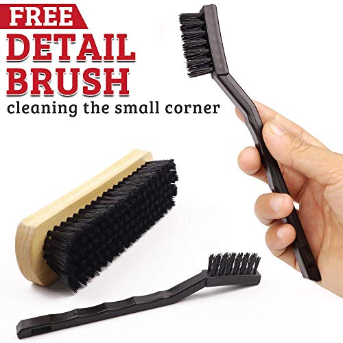 TAKAVU Leather & Upholstery Cleaning Brush Set (Black) - color: Black