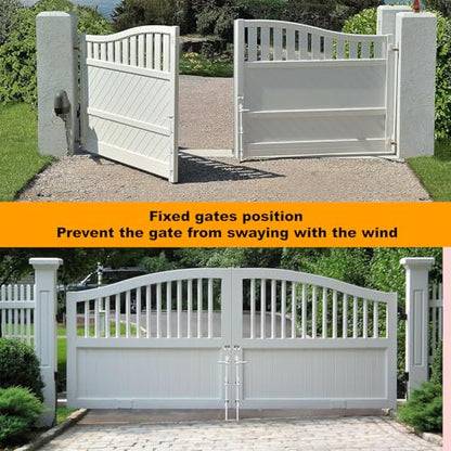 24" Cane Bolt Drop Rod for Gate, White Heavy Duty Gate Latch 2 Pack - color: 24"-White, size: 2 Pack
