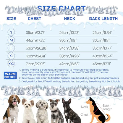 BRKURLEG Blue Dog Winter Coat, Cozy Winter Dog Jackets, Small Dogs Coat with Harness, Onesie Body Warm Puppy Christmas Jacket, Pet Reflective Cold Weather Jackets, Puppy Four-Legged Puffer Coats, M - color: Blue, size: Medium