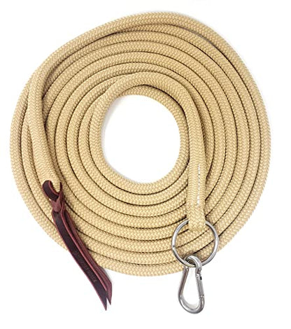 22' Long Line with SS O Ring and Carabiner (Beige) - color: Beige