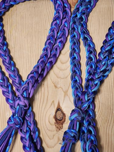 Bridleless Neck Rope Liberty KatzHorseWear Horse Tack Equestrian Gift Braided Blue/Purple | Ride Free, Ride Connected to your horse with soft paracord