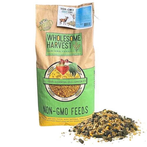 Non-GMO All-Grain Goat Feed 16% Protein - Fortifies with Goat Minerals, Vitamins, and Natural Ingredients for Strong Bones, Healthy Digestion, and Optimal Growth - 40 lb Bag - size: 40 Pound (Pack of 1)