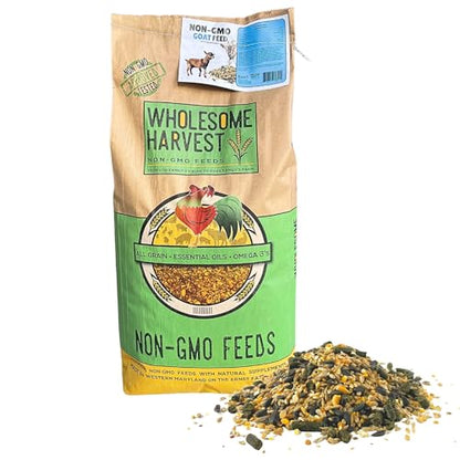 Non-GMO All-Grain Goat Feed 16% Protein - Fortifies with Goat Minerals, Vitamins, and Natural Ingredients for Strong Bones, Healthy Digestion, and Optimal Growth - 40 lb Bag - size: 40 Pound (Pack of 1)