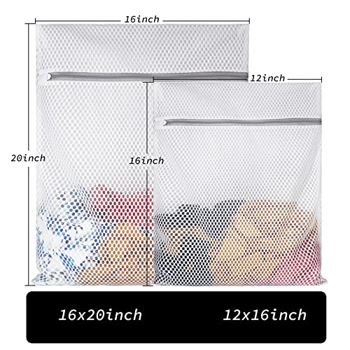 SUERIV Delicates Laundry Bag - 2 Pack Durable Honeycomb Mesh Lingerie Wash Bag - size: Set of 2(1M+1L)