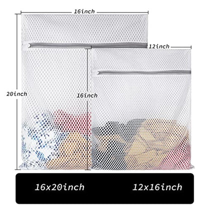 SUERIV Delicates Laundry Bag - 2 Pack Durable Honeycomb Mesh Lingerie Wash Bag - size: Set of 2(1M+1L)