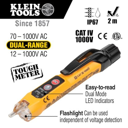 Klein Tools CL120VP Electrical Voltage Test Kit with Clamp Meter, Three Testers, Test Leads, Pouch and Batteries - size: Clamp Meter & 3 Testers Set