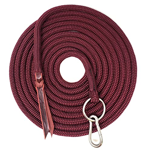 22' Long Line with SS O Ring and Carabiner (Burgundy) - color: Burgundy