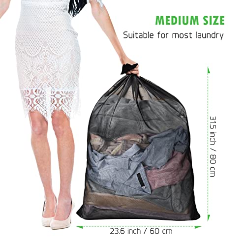 2 Pack Mesh Laundry Bags 24 x 32 inch Laundry Garment Bag Mesh Large Lingerie Wash Bags Zippered Garment Washing Net for Underwear Hosiery Blouse Sweater Dress Don't Drying, Melting 140-176℉ | Reusable Laundry Bag Mesh Lingerie Wash Bags Zippered for Unde