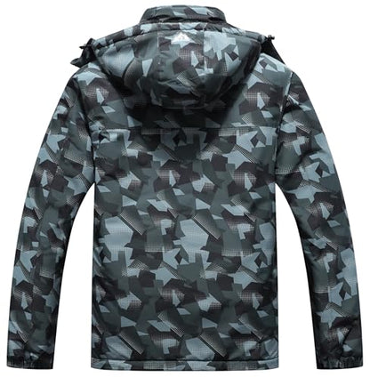 Men's Mountain Winter Coat - color: Army Green Camo, size: Small