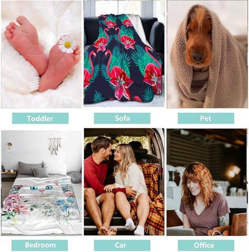 Winter Snowflakes Black Fleece Blanket Lightweight Ultra-Soft Christmas Throw Blanket for Sofa Couch Bed Camping Travel - Super Soft Cozy Microfiber Blanket 60"X50" - color: Winter Snowflakes(black), size: 60"x50"