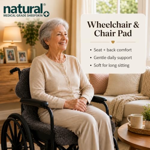Natural Medical Sheepskin Pad, Non-Slip Back, Charcoal, 24 x 36 in, 1 Pack - color: Charcoal Grey, size: 24x36 Inch (Pack of 1)